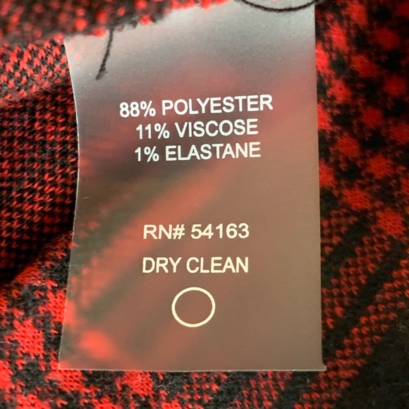 TOMMY HILFIGER RED & BLACK PLAID SHIFT DRESS. WOMEN’S SIZE 10 - Picture 10 of 10